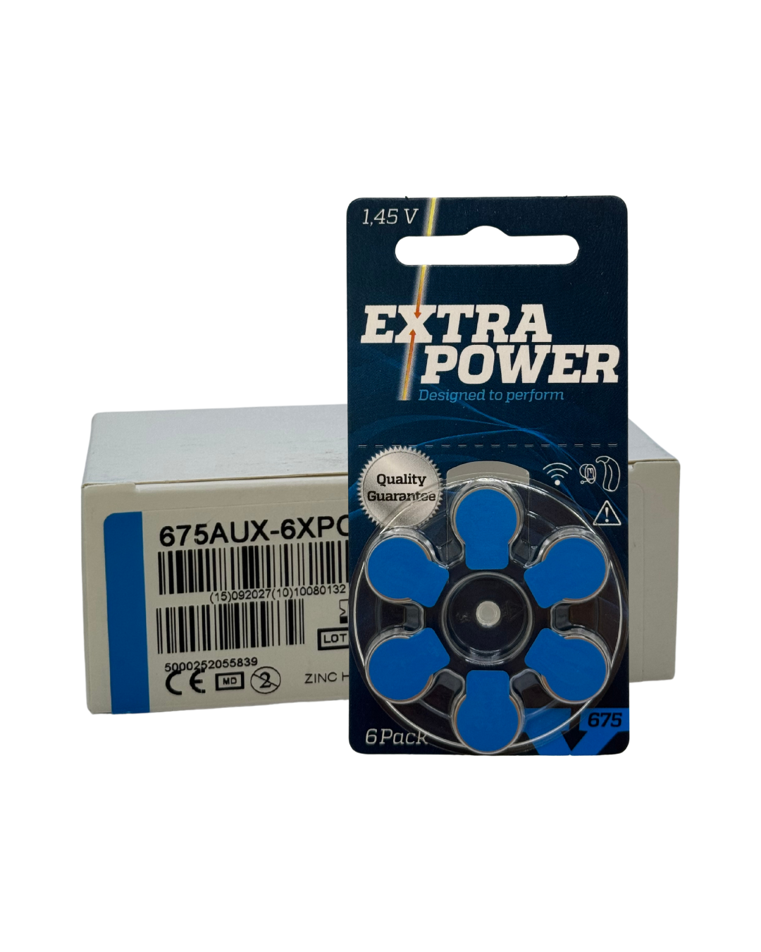 Extra Power – BEST BUY 10 Packs Size 675 (Blue 675A) 60 Batteries